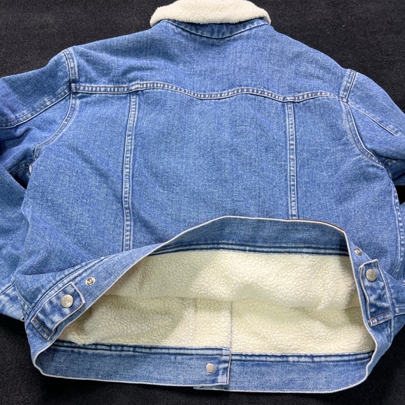 Lauren Jeans Co. Ralph Lauren Mens Fleece Sherpa Denim Jacket - Picture 4 of 15